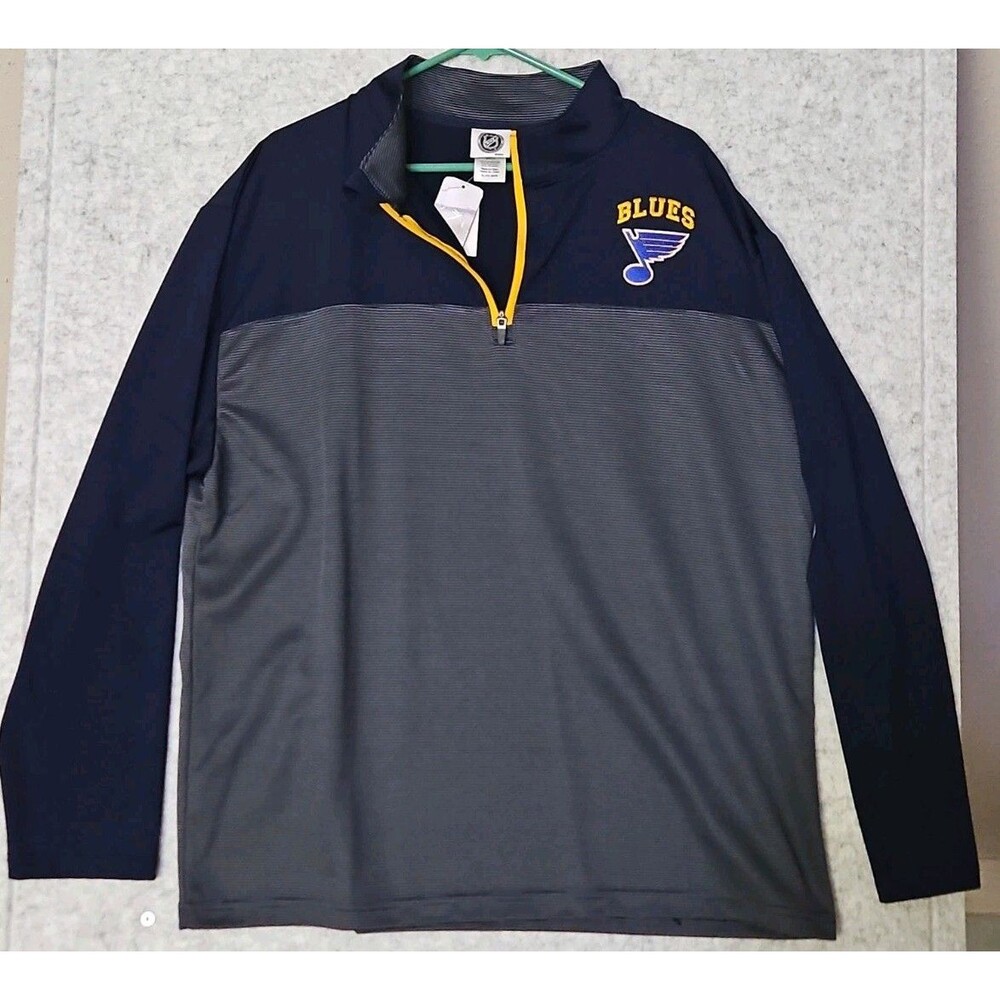 St. Louis Blues NHL Licensed Apparel Men's 1/4 Zip Jacket NWT XL XG Big & Tall
